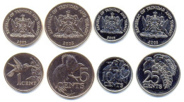 REPLUBIC OF TRINIDAD AND TOBAGO Year 2005: 25+10+5cents + 1 Cent _(Trinitè & Tobago) - Trinidad & Tobago