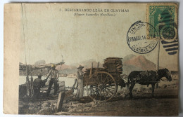 Delcampe - C. P. A. : MEXICO : Descargando Lena En Guaymas, Sello En 1914 - Mexiko