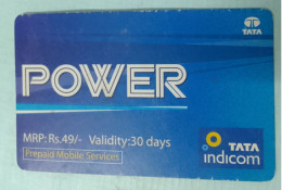 Rupees 49 MOBILE  PREPAID USED CARD INDIA INDE INDEIN INDIAN  COIN - India