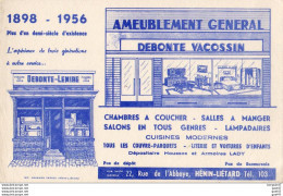 AMEUBLEMENT GÉNÉRAL DEBONTE VACOSSIN À HÉNIN LIÉTARD ......  BUVARD COMME NEUF - A