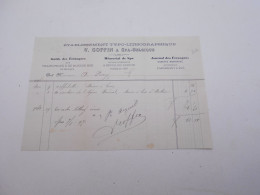 Ancienne Facture Spa 1896 V.Goffin Et Typo-lithographique - 1800 – 1899