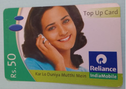 Rupees 50   MOBILE  PREPAID USED CARD INDIA INDE INDEIN INDIAN  COIN - India