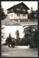 AK Gräfelfing, Strassenpartie Mit Kirche, Wohnhaus Mit Garten - Gräfelfing