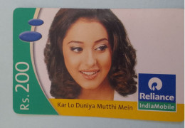 Rupees 200   MOBILE  PREPAID USED CARD INDIA INDE INDEIN INDIAN  COIN - India