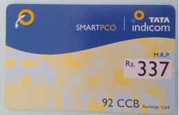 RUPEES  337  MOBILE  PREPAID USED CARD INDIA INDE INDEIN INDIAN - India