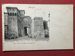 Delcampe - Cartolina - Perugia - Porta Urbica Etrusca O Di Augusto - 1900 - Perugia