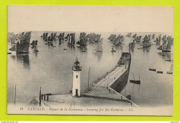 Delcampe - 35 CANCALE N°19 Départ De La Caravane Phare Nombreux Bateaux VOIR DOS - Cancale