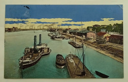 Delcampe - Germany - Mannheim -Partie Am Rhein - Postcard Sent In 1910. - Mannheim