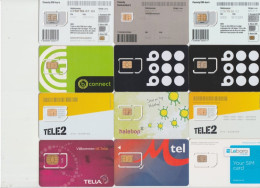 SIM AND GSM CARDS MINT FROM DIFFERENT COUNTRIES, THE PRICE IS FOR A SINGLE CARD. - Puzzles