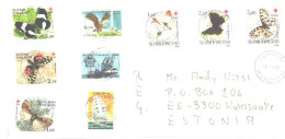 Finland Registered Cover With Stamps And Finnish Post Label, Butterfly, Stamps Series Butterflies, Ships, Bird, 1995 - Briefe U. Dokumente