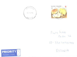Finland Cover With Stamp, Red Cross, Chicks, 1996 - Briefe U. Dokumente