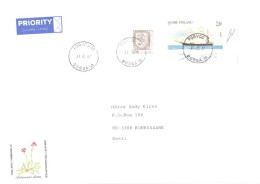 Finland Cover With Stamps, Sailing Ship, Coat Of Arm, 1997 - Briefe U. Dokumente