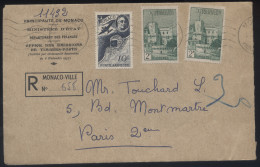 Monaco - LsC Recommandée Office Des Timbres Poste Pour Paris - 1947 - Covers & Documents