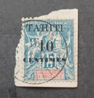 COLONIE FRANCIA TAHITI 1903 CAT YVERT N 33 FRAGMANT - Gebruikt