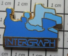 410F Pin's Pins / Beau Et Rare / INFORMATIQUE / INTERGRAPH ORDINATEURS Par EDENA - Computers