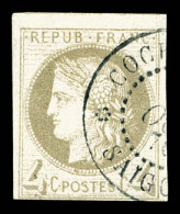 N°16, 4c Gris Obl Càd 'COCHINCHINE SAIGON', SUP (signé Brun/certificat)  Qualité: Oblitéré  Cote: 750 Euros - Ceres