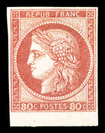 * N°21, 80c Rose, Petit Bord De Feuille, SUP (signé Brun/certificat)  Qualité: *  Cote: 800 Euros - Ceres