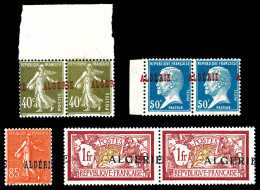 ** Surcharge à Cheval : N°20a Et 23a En Paire Bdf , 28a, 29b En Paire, TTB (certificat)  Qualité: **  Cote: 670 Euros - Unused Stamps