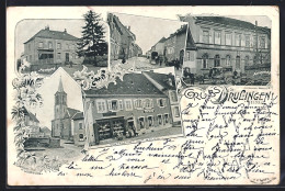 CPA Drulingen /Els., Gasthaus Zum Adler, Apotheke, Hauptstrasse, Amtsgericht Et L'Église - Drulingen