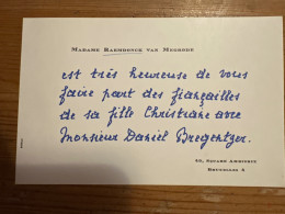 Christiane Raemdonck Van Megrode & Monsieur Daniel Bregentger Bruxelles - Engagement