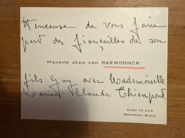 Guy  Raemdonck Van Megrode & Mademoiselle Marie-Vlakdia Thienpond Beveren-Waas - Engagement