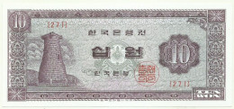 KOREA, SOUTH - 10 WON - ND ( 1962 - 1965 ) - P 33.e - UNC. - Serie 271 - Korea, South