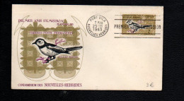 OISEAU NEOLALAGE FDC 1963  NOUVELLES HEBRIDES - Moineaux