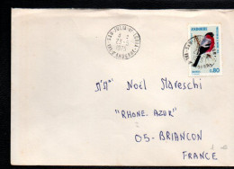 OISEAUX SEUL SUR LETTRE DE ANDORRE POUR LA FRANCE 1975 - Moineaux