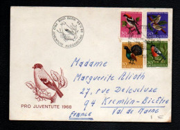 OISEAUX SUISSE SERIE PRO JUVENTUTE POUR LA FRANCE 1968 - Moineaux