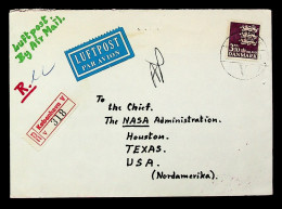 SEPHIL Denmark 1972 1v On Airmail Regd Cover From Copenhagen To Houston USA - Airmail