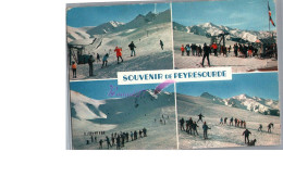 Les Pentes Du Col De Peyssourde Dans La Vallée Du Louron Skieur Tire Fesse Remontée 1975 - Borderes Louron