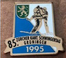 LUTTE SUISSE - SCHWEIZER WRESTLING - SWISS - SVIZZERO - LUCHA SUIZA - SCHWING - 1995 - ZÜRCHER KANT.- GRÛNINGEN -(21) - Lucha