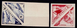 MONACO 1953 MEANS OF TRANSPORT STAMP IMPERF MI No 42-3, 46-7 MNH VF!! - Errors And Oddities