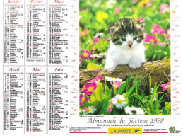 Almanach France LA POSTE 1998 - CHATONS - Dpt 76 - Groot Formaat: 1991-00