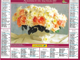 Almanach France LA POSTE 1997 - COMPOSITIONS FLORALES - Dpt 76 - Groot Formaat: 1991-00