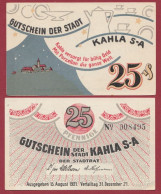 Allemagne --25 Pf -Stadt  Khala  Dans L 'état (44) - Collections