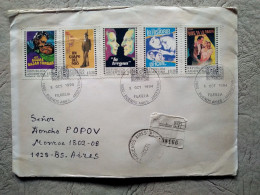 ARGENTINA, "Air Mail" Envelope Sent To The Federal Capital With A Beautiful Variety Of Stamps From The 1990s (Argentine - Gebraucht