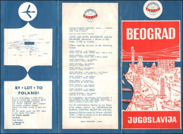 Yugoslavia – Belgrade Tourist Map & Hotel Guide, 1970s - Europa