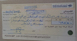 JORDAN COMMERCIAL BANK  No. 000438   CHEQUE - Jordan