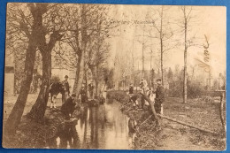 Geitelberg - Molenbeek 1904: Pêcheurs Au Bord Du Ruisseau. Très Rare - Molenbeek-St-Jean - St-Jans-Molenbeek