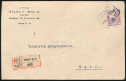1912 Ajánlott Levél Turul 35f Bérmentesítéssel, Szögletes "BUDAPEST" Bélyegzéssel Makóra - Other & Unclassified