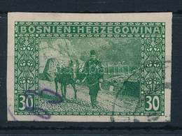 O 1906 30h Vágott Bélyeg - Other & Unclassified
