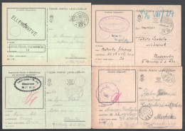 1940-1944 4 Db Tábori Posta Levelezőlap - Other & Unclassified