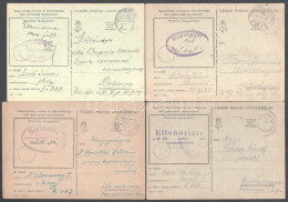 1942-1944 4 Db Tábori Posta Levelezőlap - Other & Unclassified