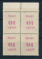 ** 1945 Kisegítő Portó 10f/30f Pár Az ívszélen Foglyuk Kimaradással, A Felülnyomat Gépszínátnyomatával - Other & Unclassified