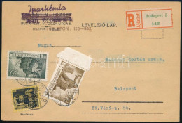1946 (5. Díjszabás) Ajánlott Budapest Helyi Levelezőlap 3 Db Bélyeggel - Other & Unclassified