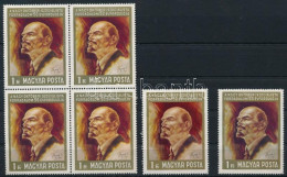** 1967 Nagy Októberi Szocialista Forradalom V. 1Ft Bélyeg + Négyestömb Eltérő Színárnyalatban + Támpéldány - Other & Unclassified