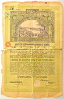 Budapest 1910. "Budapest Város 4 %-os 2.000.000 Font Sterling Kölcsön" Angol Nyelvű Kötvénye 100P-ról, Szelvényekkel, Fe - Unclassified