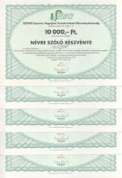 Budapest 1995. "SZEVIKI Szerves Vegyipari Kutató Intézet Részvénytársaság" Névre Szóló Részvénye 10.000Ft-ról (5x) Sorsz - Unclassified