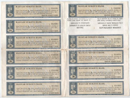 1922-1924. Vegyes Elismervény és Részvényszelvény Tétel, Közte 1924. "Magyar Nemzeti Bank" Szelvényutalvány T:F - Unclassified